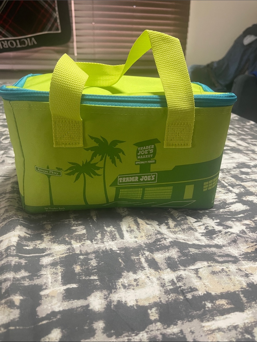 Lime Green Insulated Cooler Tote